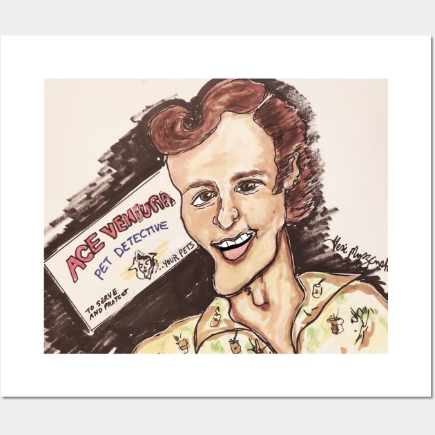 Jim Carrey Ace Ventura Pet Detective Wall Art by TheArtQueenOfMichigan 